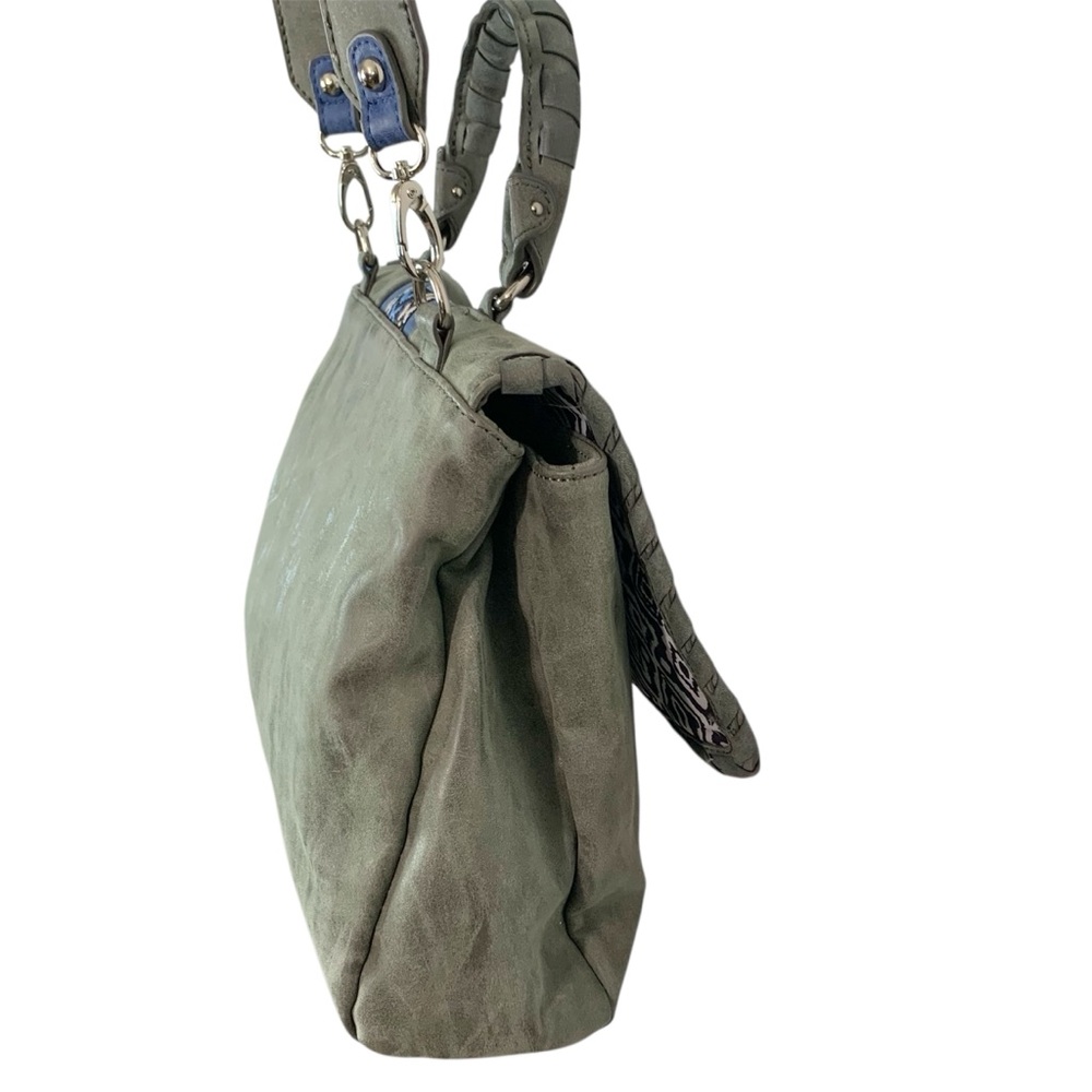 STEVE MADDEN Gray & Blue Crossbody Messenger Bag - Picture 6 of 16